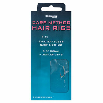 Drennan Carp Method Hair Rig Hooks to Nylon