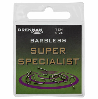 Drennan Super Specialist Hooks Barbless 12