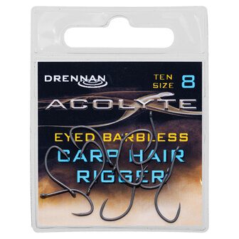 Drennan Acolyte Carp Hair Riggers Hooks Barbless