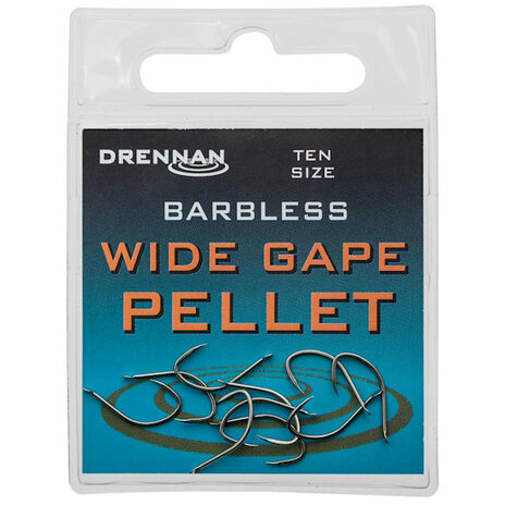 Drennan Wide Gape Pellet Hooks Barbless 20