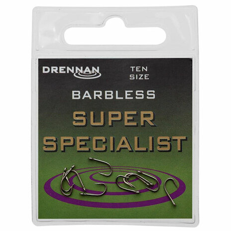 Drennan Super Specialist Hooks Barbless 10